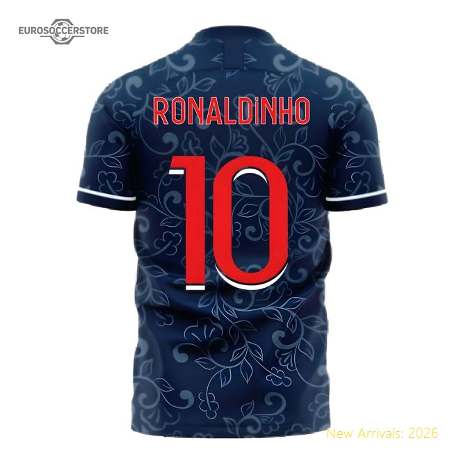 Paris 2025-2026 Home Concept Football Kit (Libero) (RONALDINHO 10)-Vantage Point Soccer